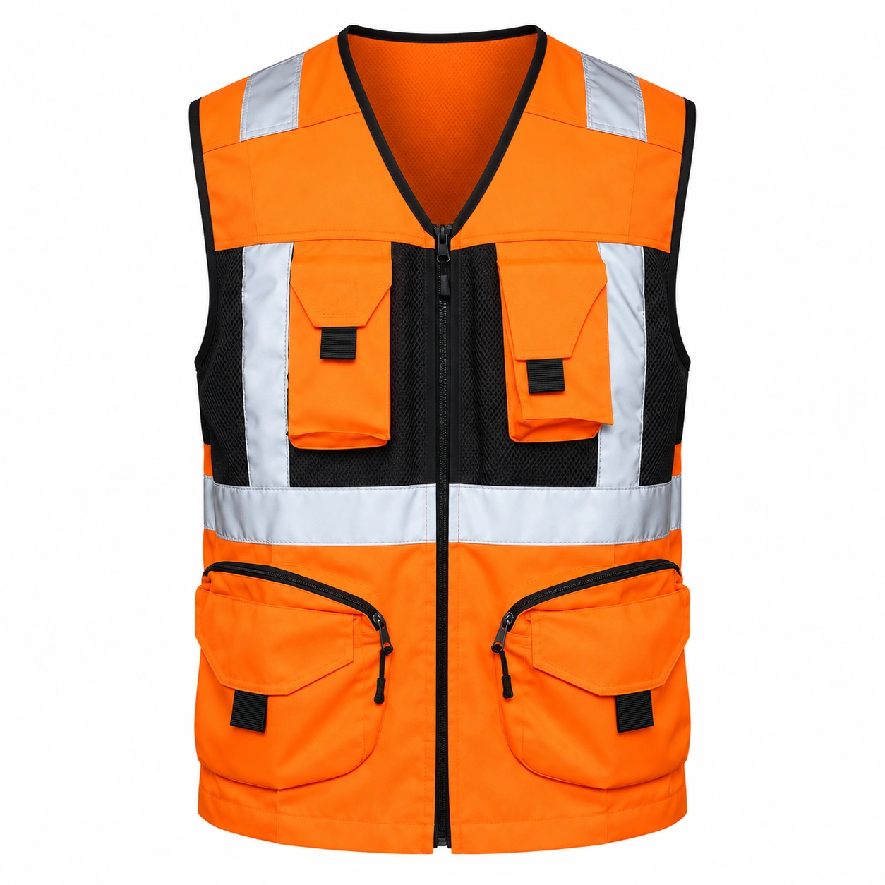 chaleco geologo gabardina naranjo unisex (1)