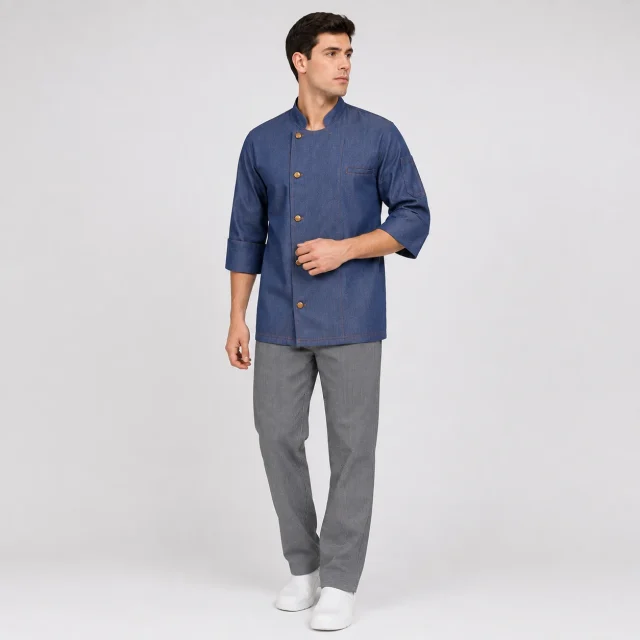 chaqueta chef boton mezclilla unisex (1)