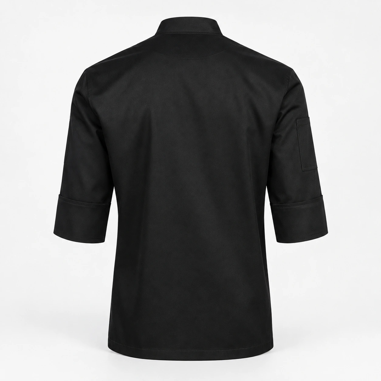 chaqueta chef boton negra unisex gabardina (1)