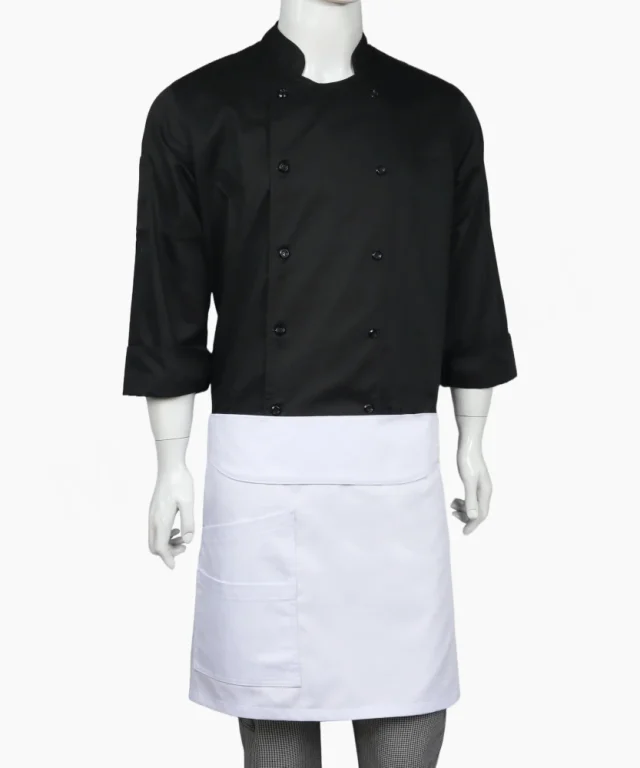 mandil chef cocina corto blanco gabardina marinelli 6