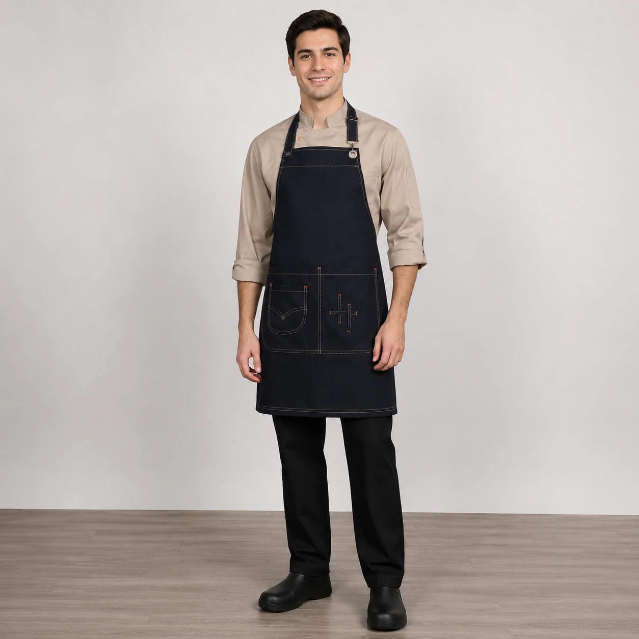 pechera jeans azul marino delantal denim barista (1)