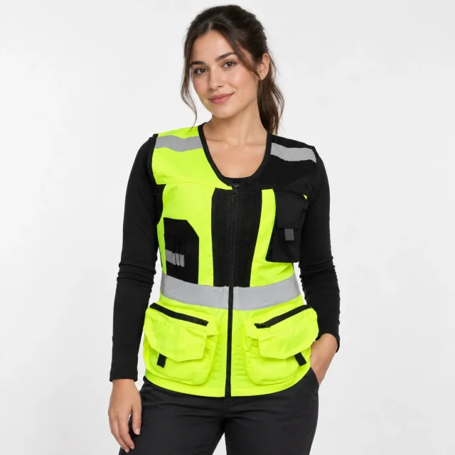 chaleco geologo verde fosforescente dama (1)
