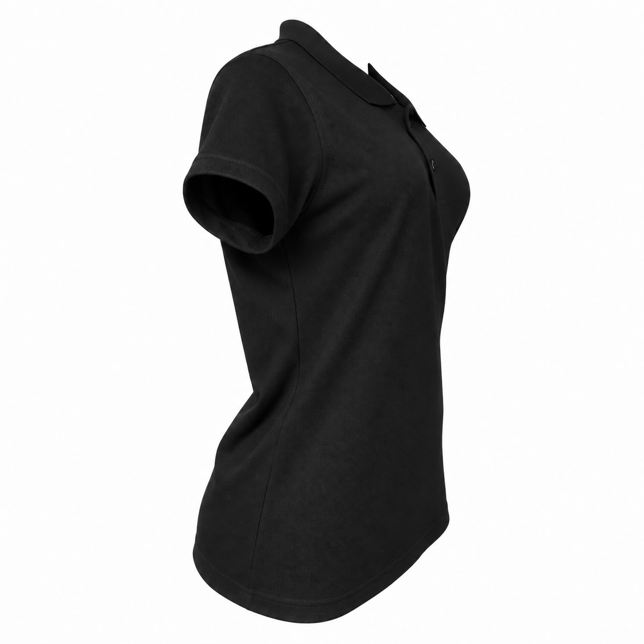 polera pique negra dama manga corta (4)