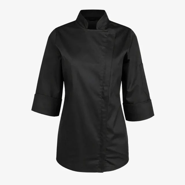 chaqueta chef negra cierre dama (3)