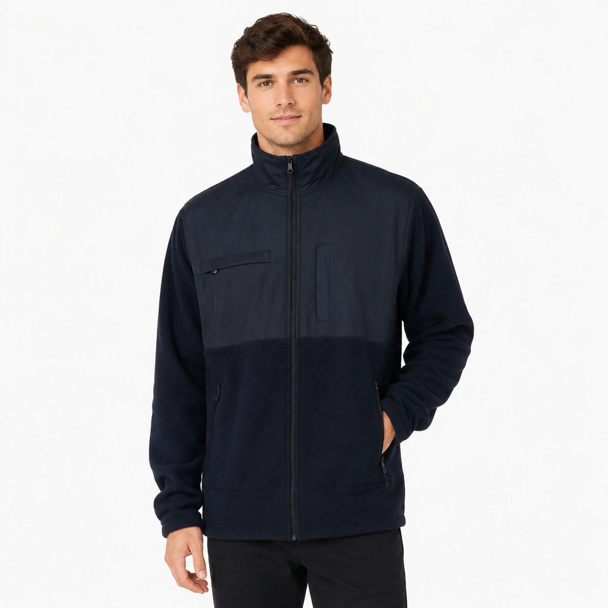chaqueta polar ejecutiva azul marino (2)