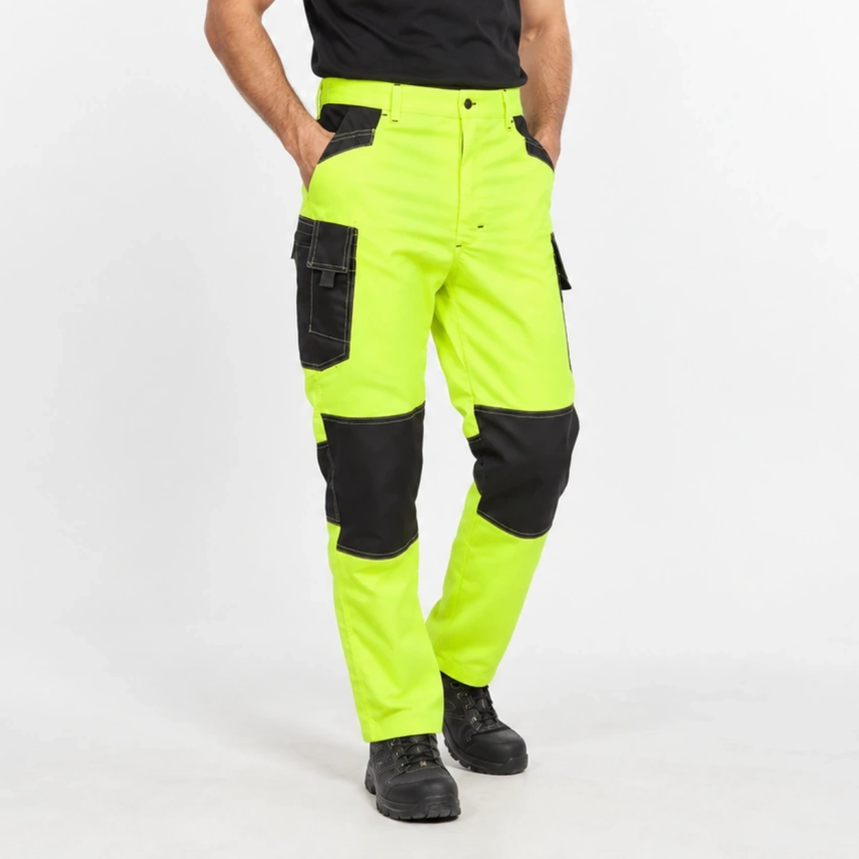 pantalon cargo verde reflectante gris seguridad (2)