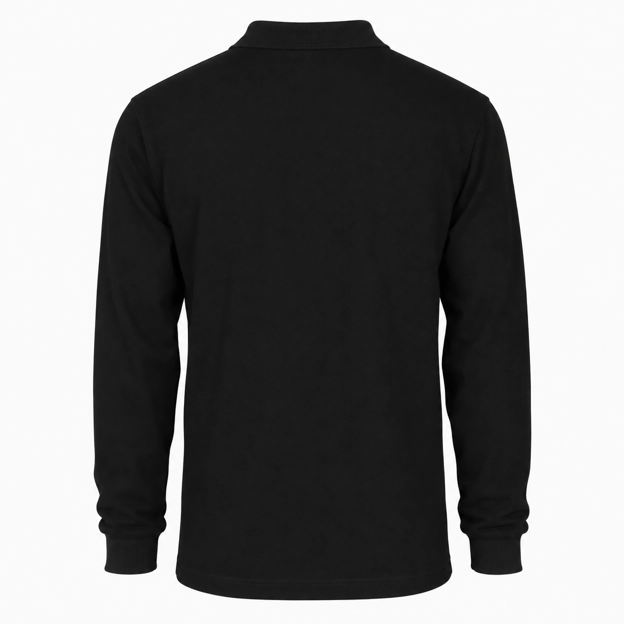 polera pique negra unisex manga larga (2)