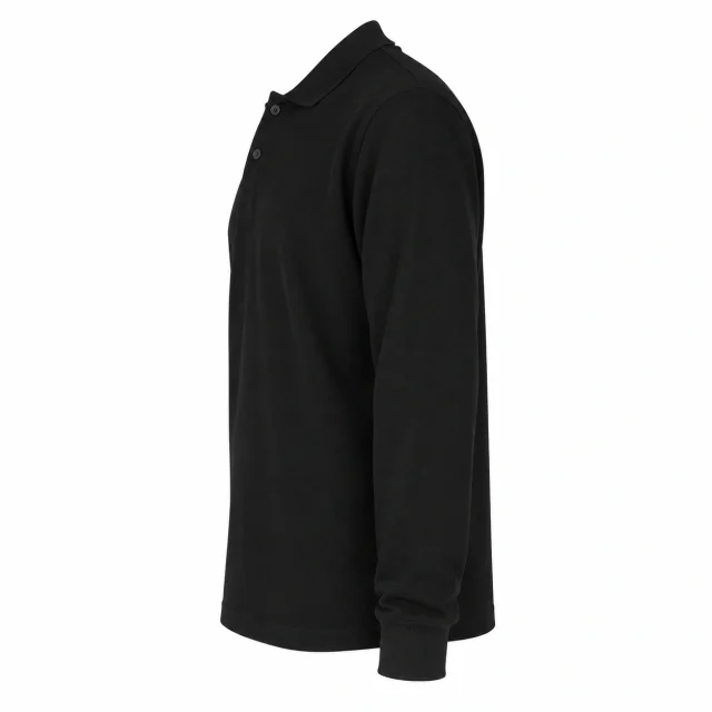 polera pique negra unisex manga larga (3)