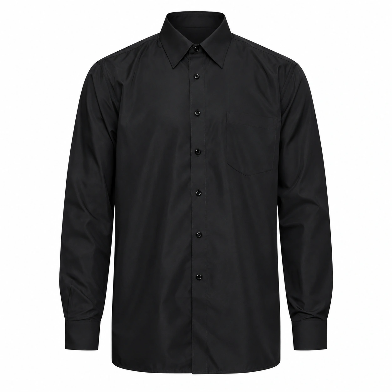 camisa negra popelina unisex manga larga marinelli (3)