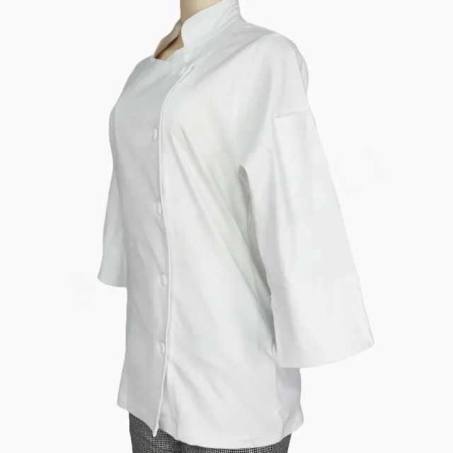 Chaqueta Chef Dama Elasticada Blanca Botones