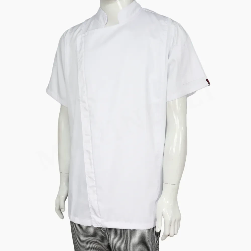 Chaqueta Chef Blanca Unisex con Cierre
