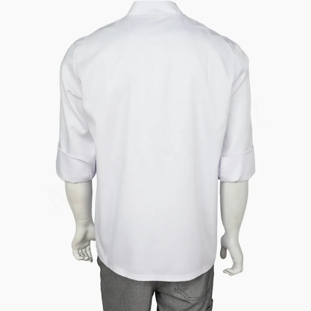 Chaqueta Chef Blanca Unisex con Botones - Imagen 3