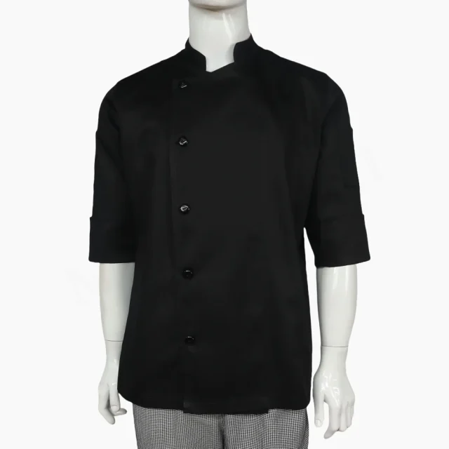 Chaqueta Chef Negra Gabardina Unisex