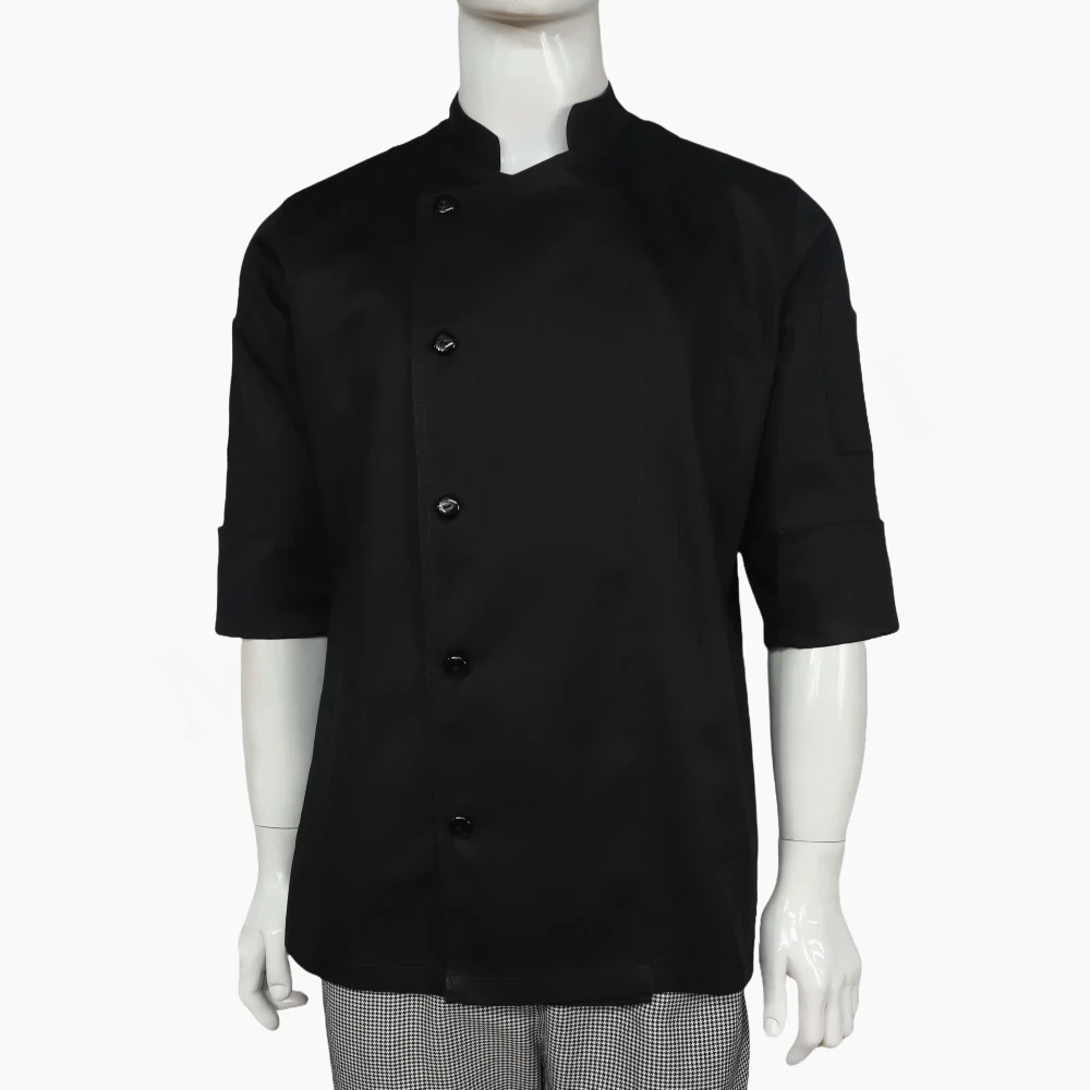 Chaqueta Chef Negra Gabardina Unisex