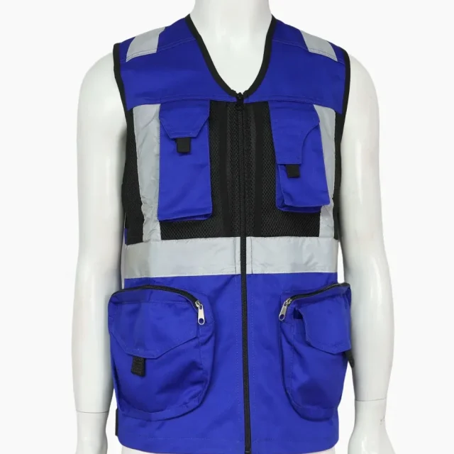 Chaleco Geólogo Gabardina Azul Unisex