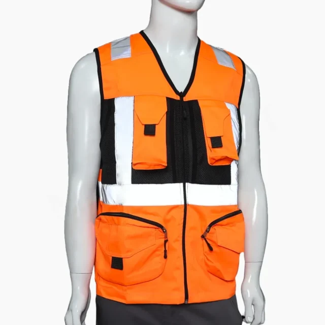 Chaleco Geólogo Gabardina Naranjo Unisex