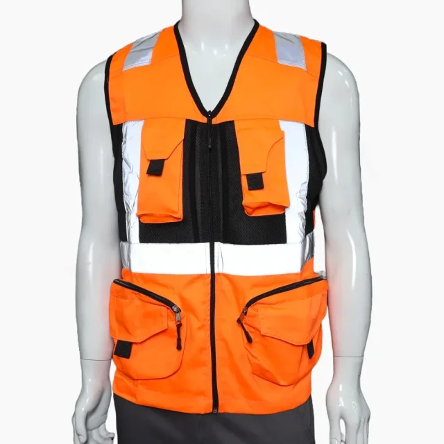 Chaleco Geólogo Gabardina Naranjo Unisex