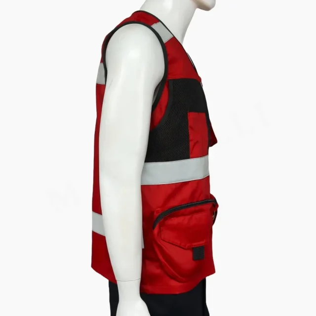 Chaleco Geólogo Gabardina Rojo Unisex