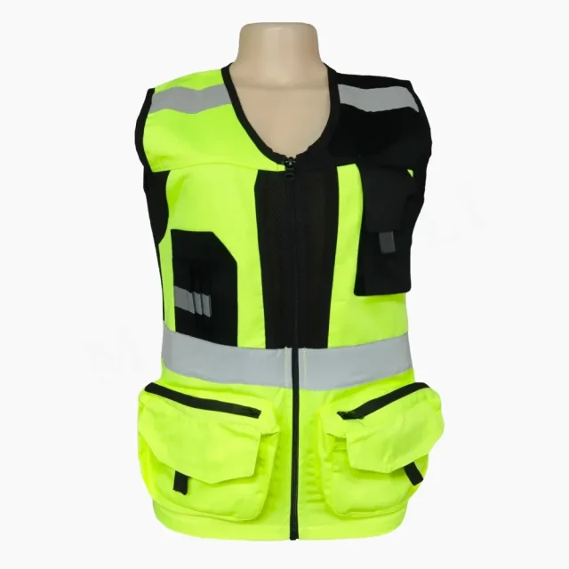 Chaleco Geólogo Verde Reflectante Dama Seguridad