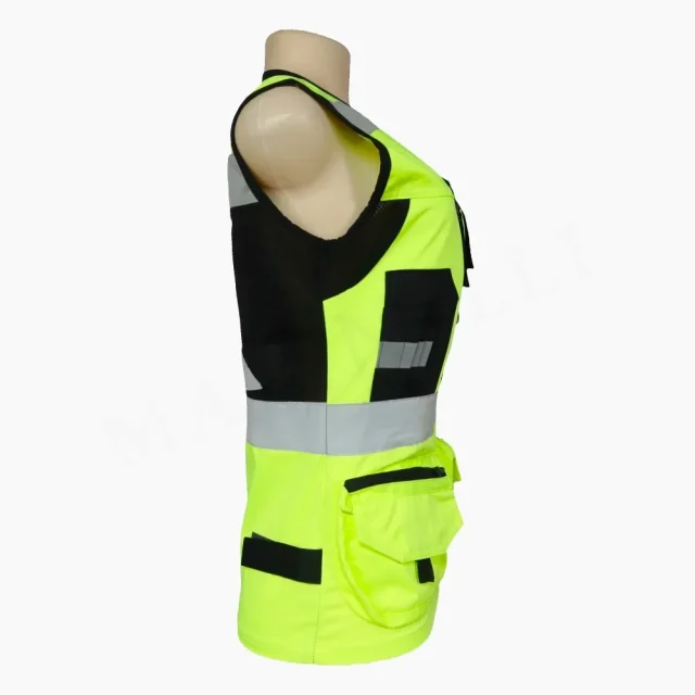 Chaleco Geólogo Verde Reflectante Dama Seguridad