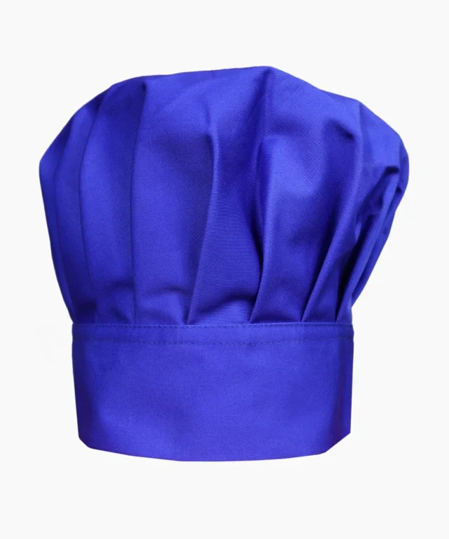 gorro chef cocina gastronomia azul rey gabardina champinon marinelli 1