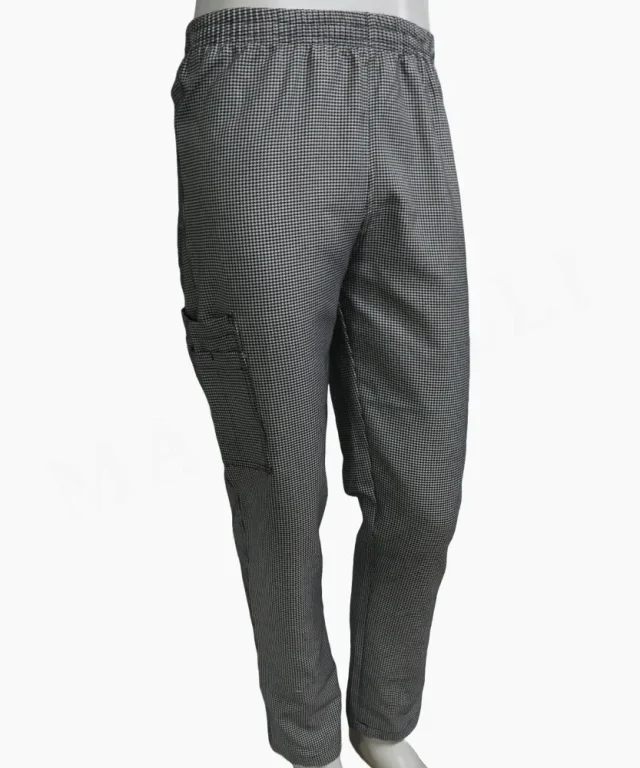 pantalon cocina negro blanco pie de poule chef marinelli 9