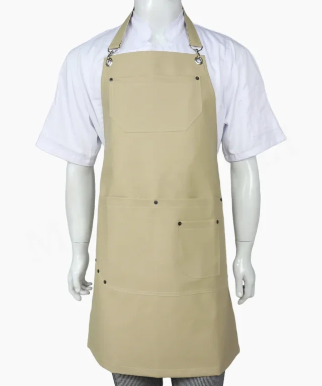 pechera ecocuero beige chef cocina marinelli 1
