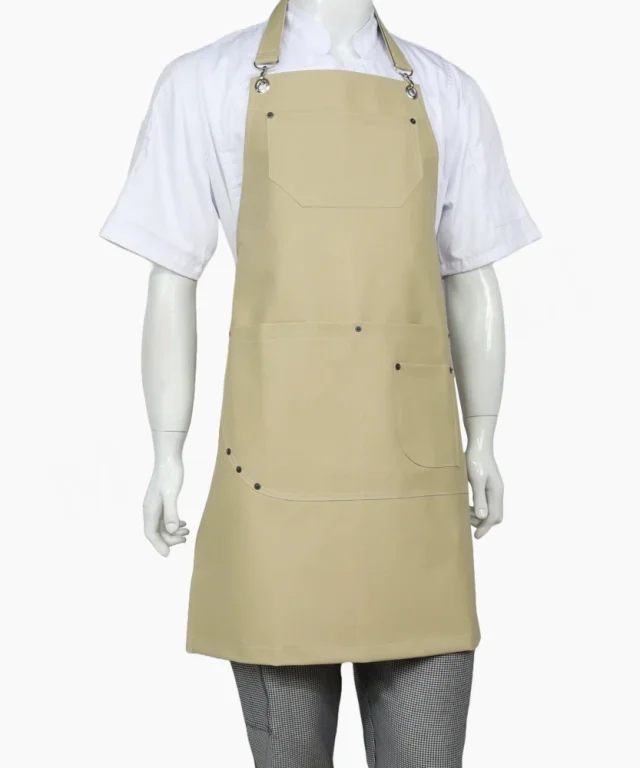 pechera ecocuero beige chef cocina marinelli 3