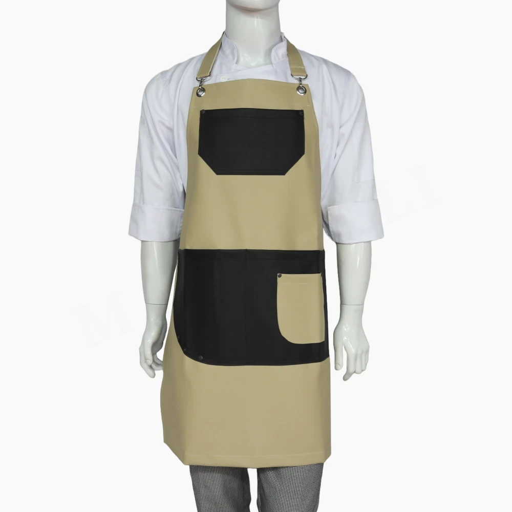 Pechera Ecocuero Bicolor Beige y Negro - Imagen 3