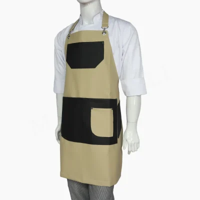 Pechera Ecocuero Bicolor Beige y Negro