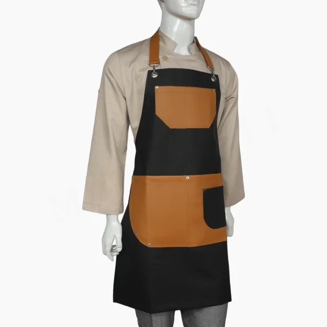 Pechera Ecocuero Negro con Naranjo