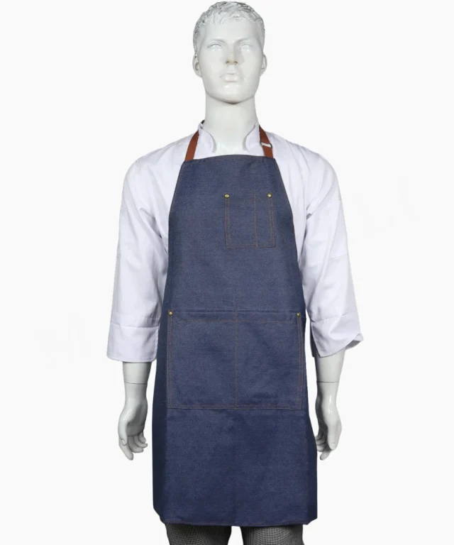 pechera jeans mezclilla azul chef cocina marinelli 1