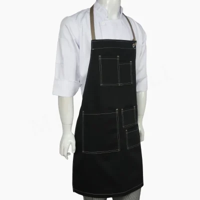 Pechera Negra Beige Gabardina
