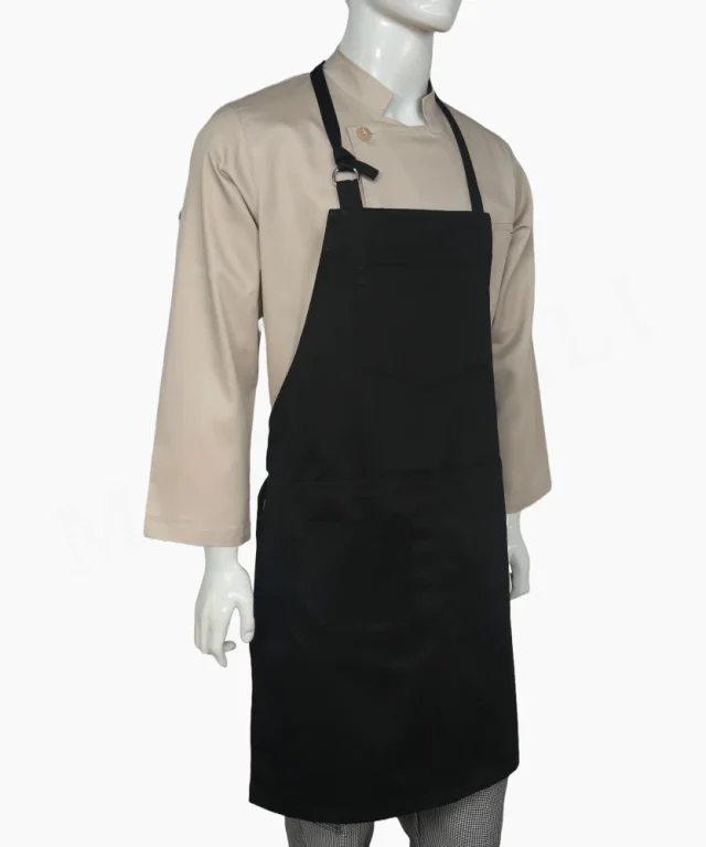 pechera negra gabardina chef cocina marinelli 5
