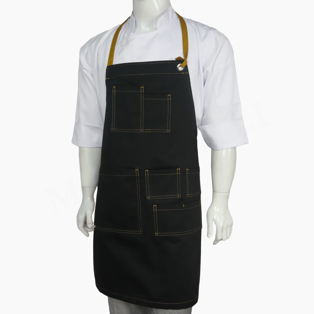 Pechera Negra Mostaza Gabardina - Imagen 5