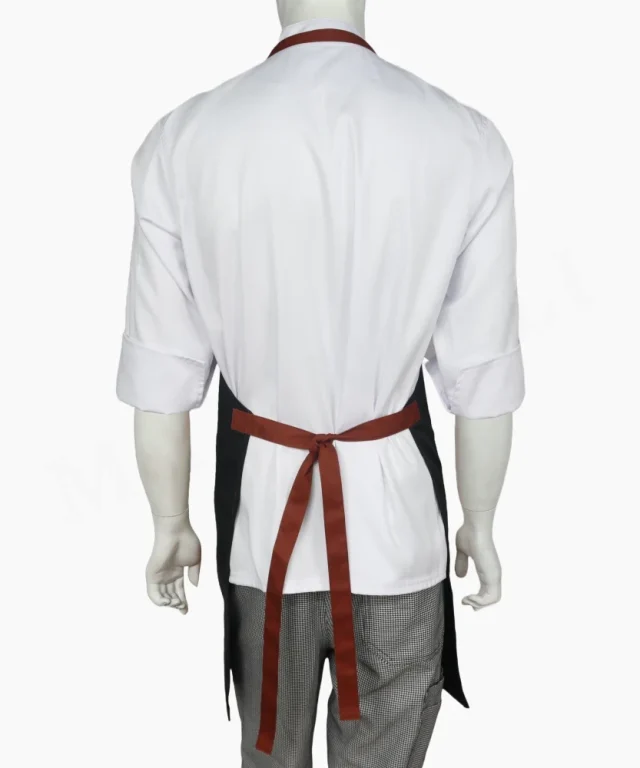 pechera negra terracota gabardina chef cocina marinelli 2