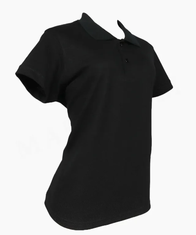 polera pique dama manga corta negra marinelli 2