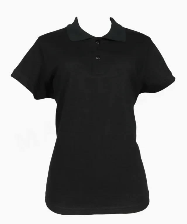 polera pique dama manga corta negra marinelli 3