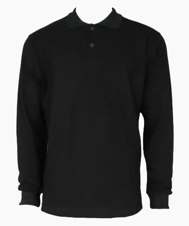 polera pique varon manga larga negra marinelli 4