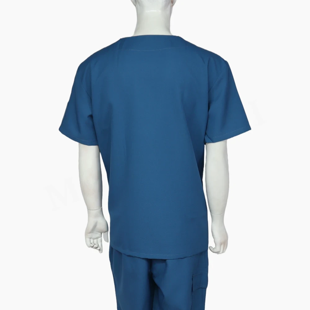 Top Clínico Azul Petróleo Unisex - Imagen 4