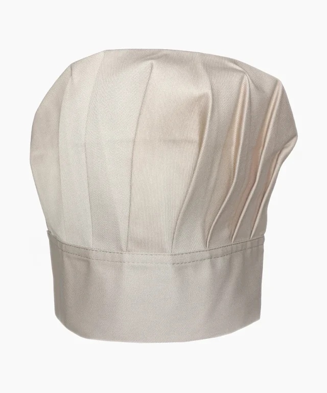 gorro chef cocina gastronomia gabardina beige marinelli 2