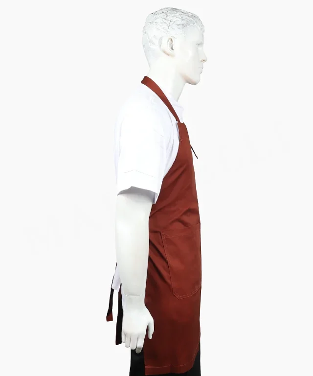 pechera rojo terracota gabardina chef cocina marinelli 1