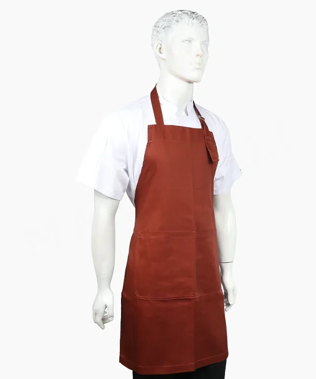 pechera rojo terracota gabardina chef cocina marinelli 3 1