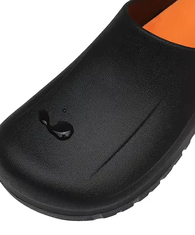 zuecos cocina negro naranjo 5