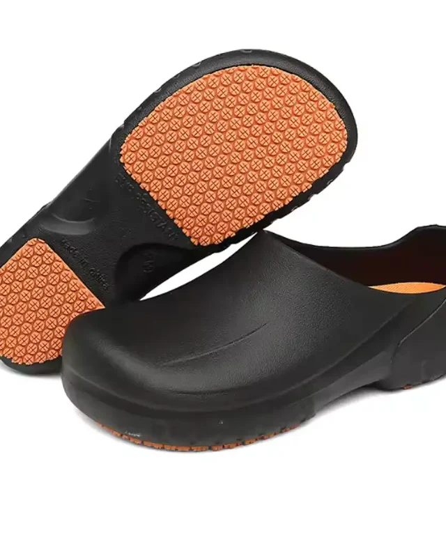 zuecos cocina negro naranjo 6