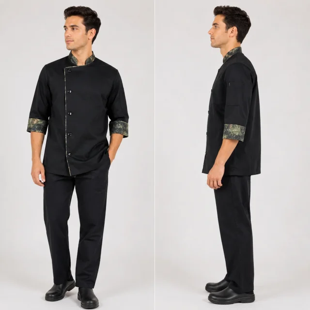 chaqueta chef negra camuflaj boton (3)