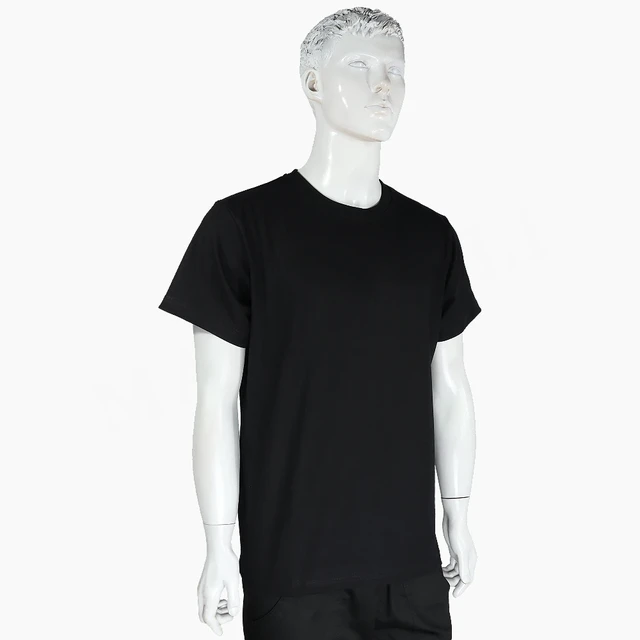 Polera de Algodón Negra Unisex Manga Corta