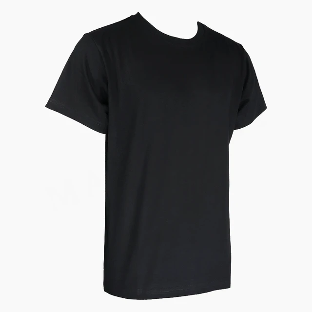 Polera de Algodón Negra Unisex Manga Corta