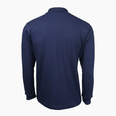 Polera Piqué Azul Marino Unisex Manga Larga