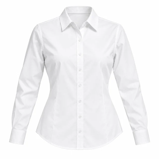 blusa popelina blanca manga larga svgi